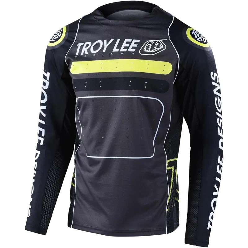 Troy Lee Designs Sprint LS MTB Jersey Drop in Black/Green